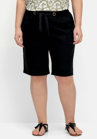 SHEEGO Loose fit Trousers in Black: front