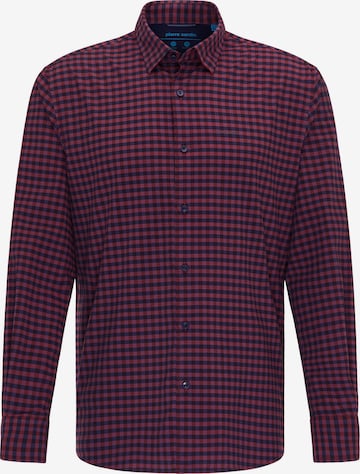 PIERRE CARDIN Regular fit Button Up Shirt in Red: front