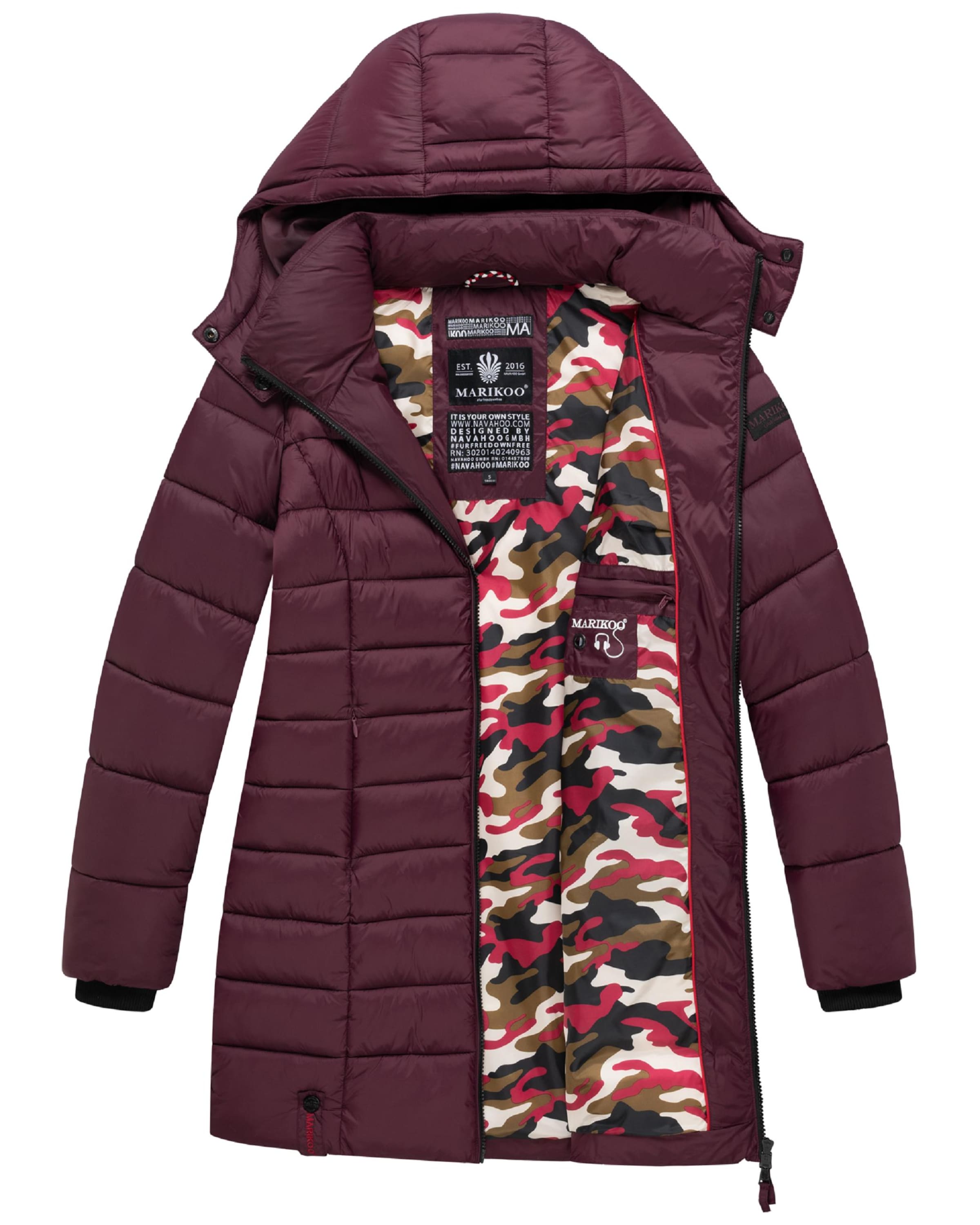 MARIKOO Wintermantel 'Abendsternchen' in Rood