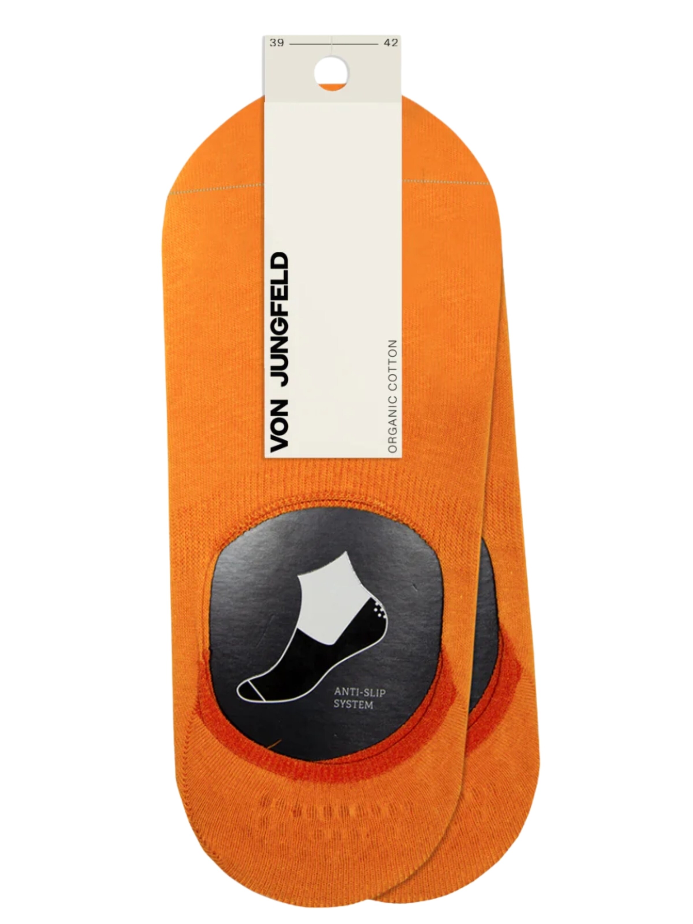 Von Jungfeld Ankle Socks 'Doppelpack' in Orange: front