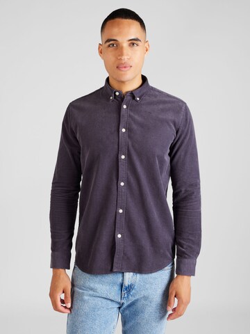 Coupe regular Chemise 'Walther' minimum en gris : devant