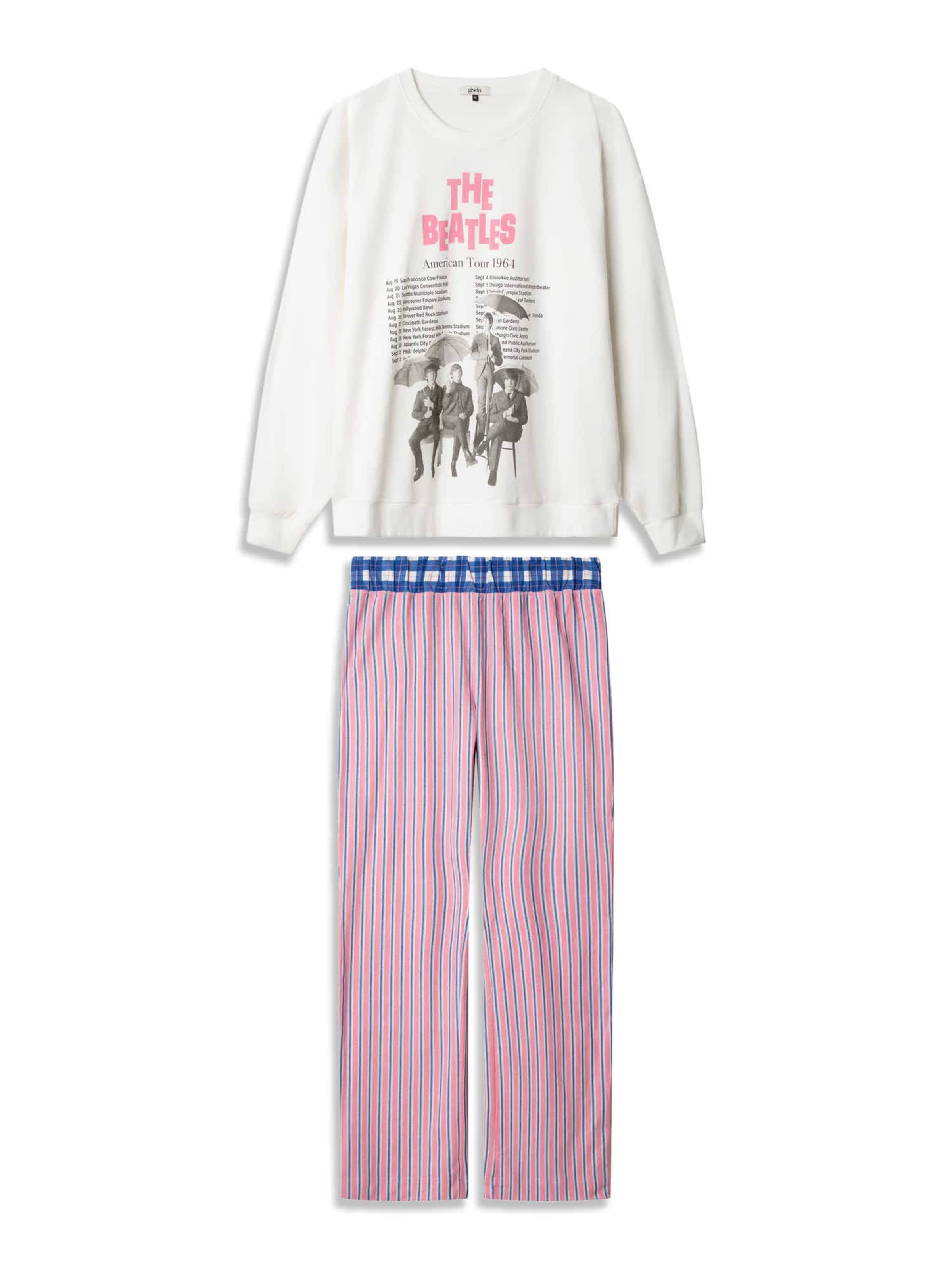 Gisela - Pijama 'The Beatles' en rosa: frente