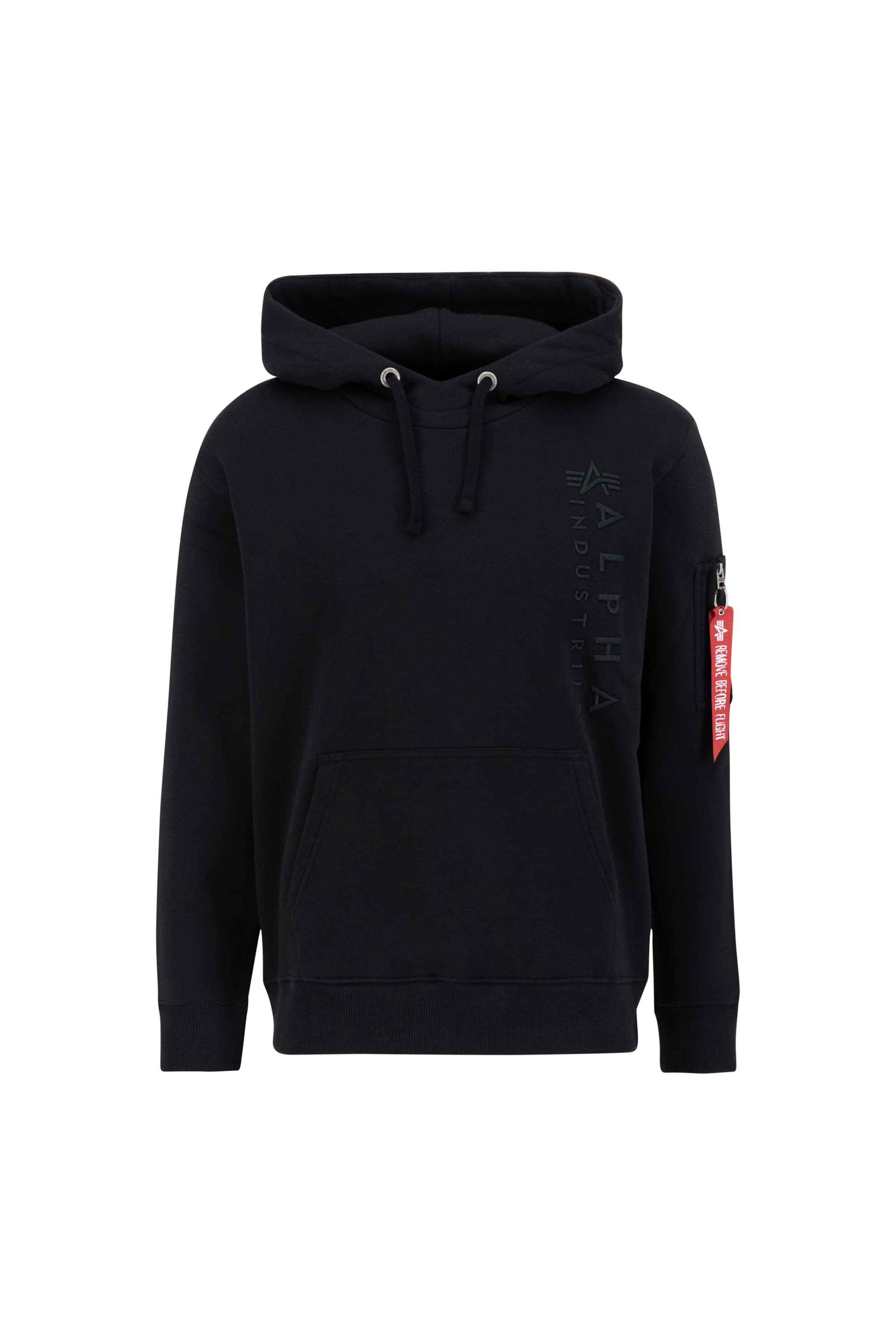 ALPHA INDUSTRIES Pulóver - fekete: elől