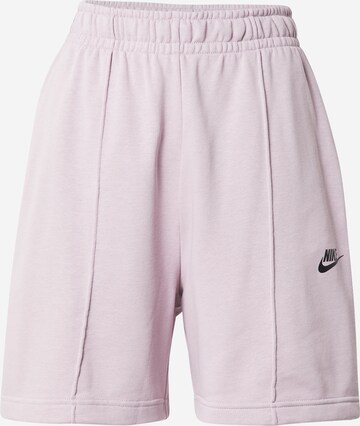 Nike Sportswear - Loosefit Calças em roxo: frente