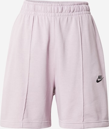 Nike Sportswear Loosefit Kalhoty – fialová: přední strana