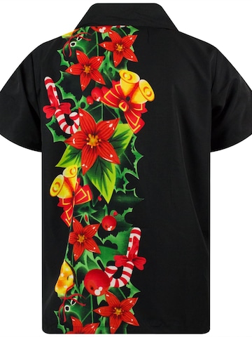 Regular fit Camicia 'Christmas Wedding' di King Kameha in nero