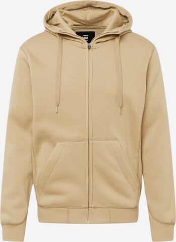 Veste de survêtement 'Premium Core' G-Star RAW en beige : devant