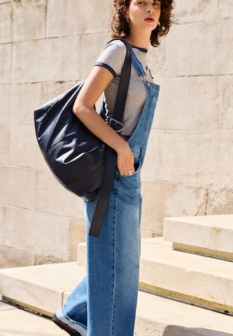 Pull&Bear Loosefit Overalljeans i blå
