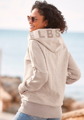 Elbsand Zip-Up Hoodie in Beige