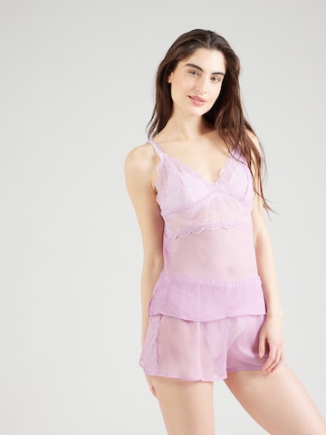 Women' Secret Short Pajama Set in Purple: front