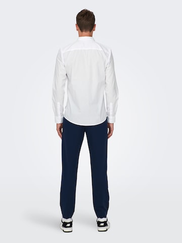 Slim fit Camicia 'ONSSANE' di Only & Sons in bianco