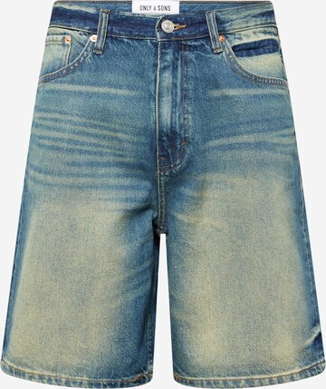 Only & Sons Loosefit Jeans i blå: forside