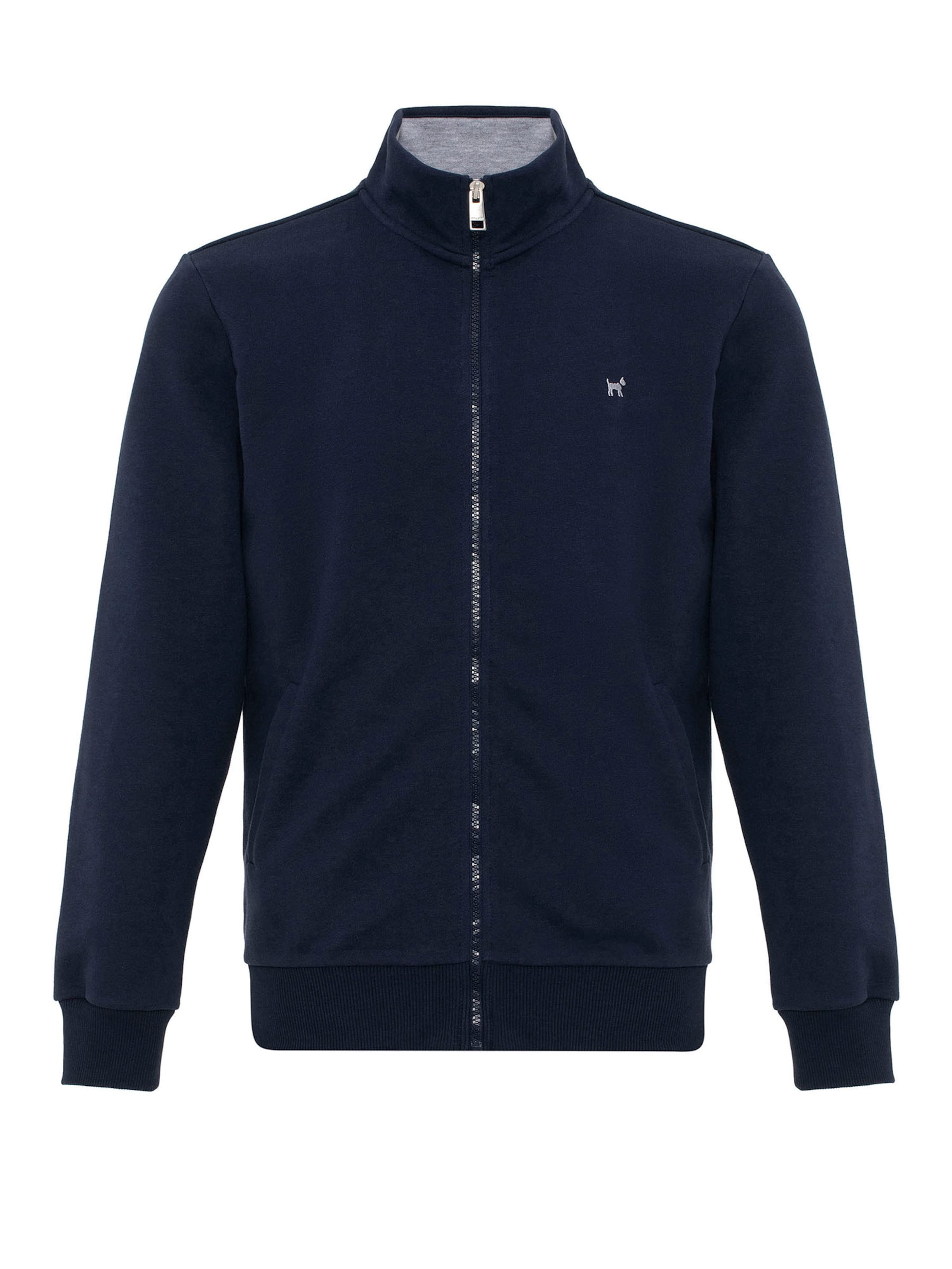 Williot Zip-Up Hoodie in Blue: front