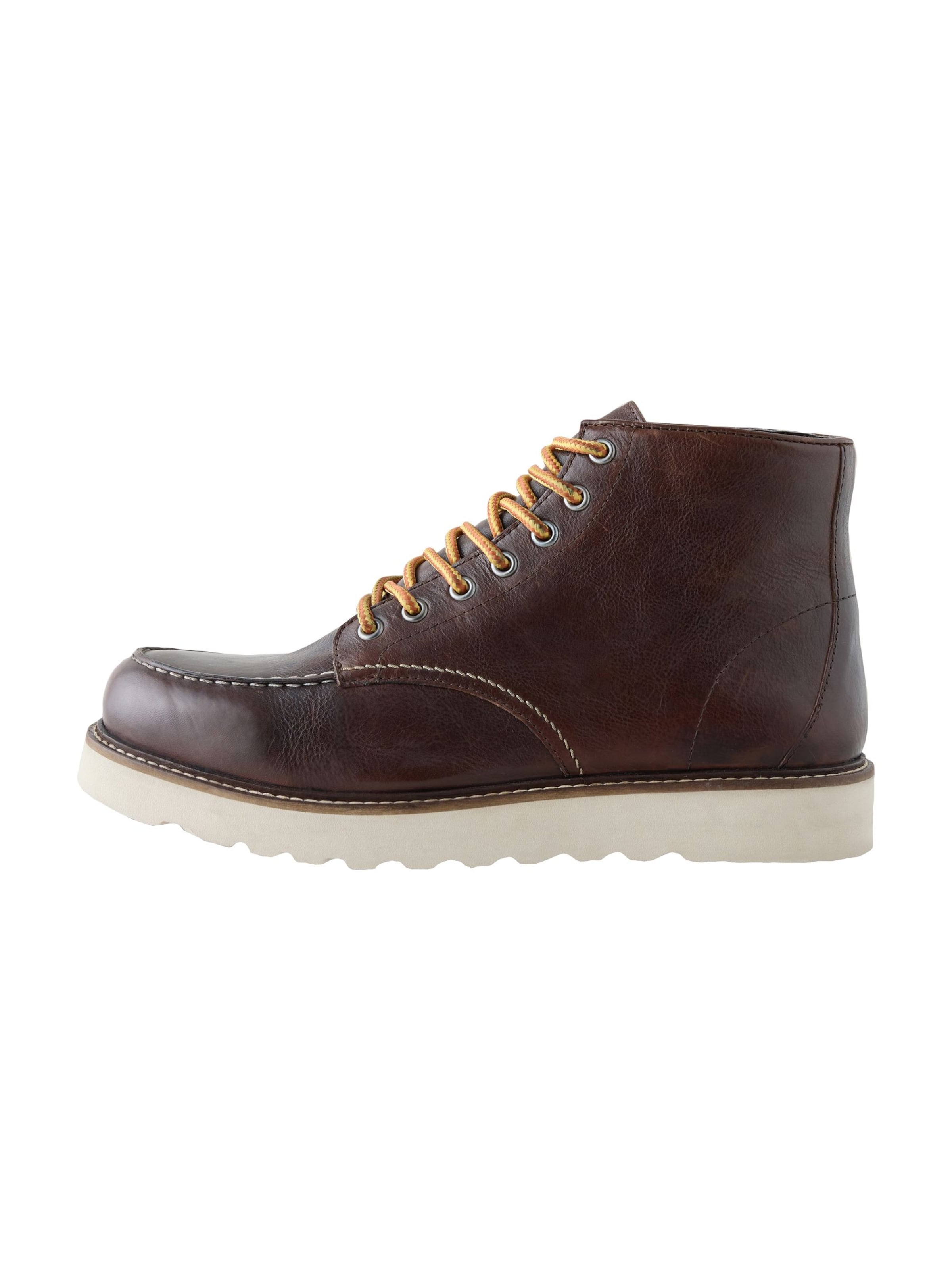 Next - Botas com atacadores em castanho: frente