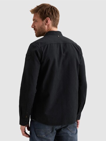 PME Legend Regular fit Overhemd 'Shirt in 100% cotton with chest pockets and badge' in Blauw