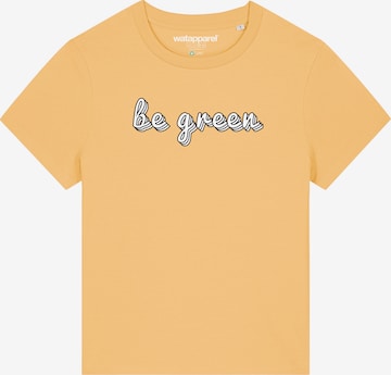 Maglietta 'Be green' di Watapparel in giallo: frontale
