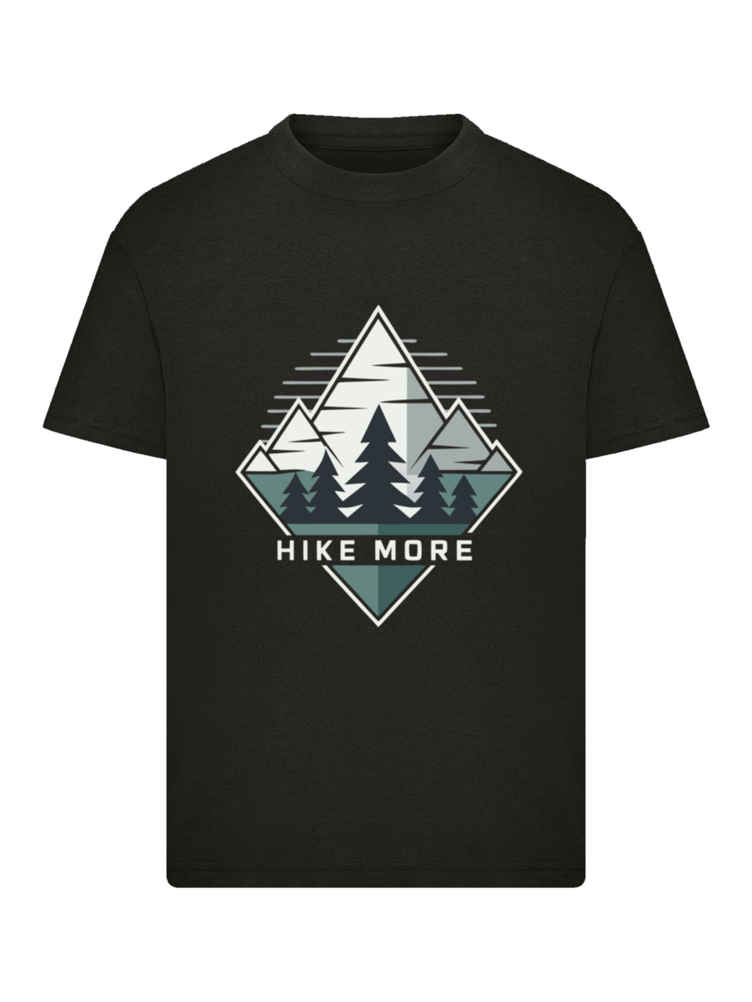 F4NT4STIC T-Shirt 'Hike More Mountains' in Schwarz: Vorderseite