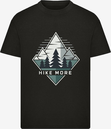 T-Shirt 'Hike More Mountains' F4NT4STIC en noir : devant