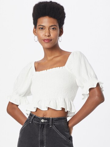 Nasty Gal - Blusa em branco: frente