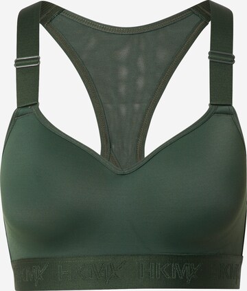 HKMX Sports Bra 'The All Star' in Green: front