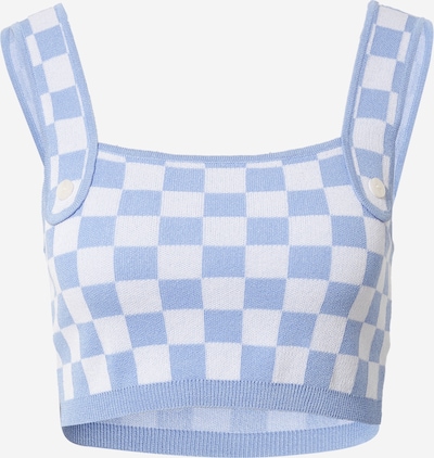 florence by mills exclusive for ABOUT YOU Tops en tricot 'FroYo' en bleu clair / blanc cassé, Vue avec produit
