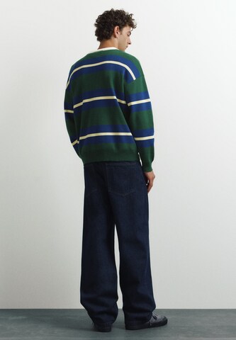 Pull&Bear Pulover | zelena barva