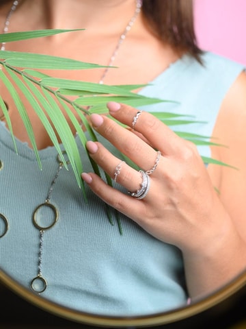THE GEM STORIES JEWELRY - Anillo 'Crown Triple Set Rings' en plata