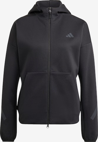 ADIDAS SPORTSWEAR Sportief sweatvest 'Z.N.E.' in Zwart: voorkant