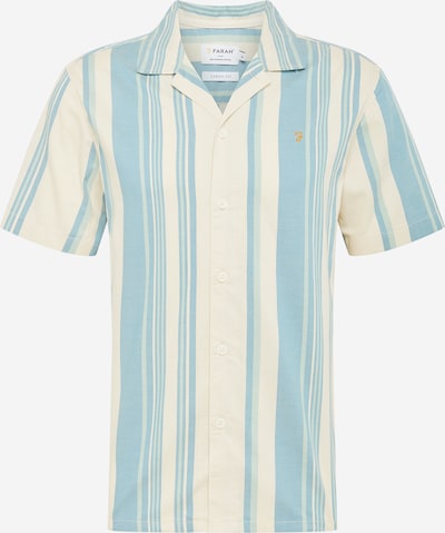 FARAH Chemise 'THEROUX' en crème / bleu clair, Vue avec produit