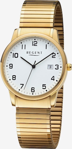 REGENT Analoguhr in Gold: Vorderseite