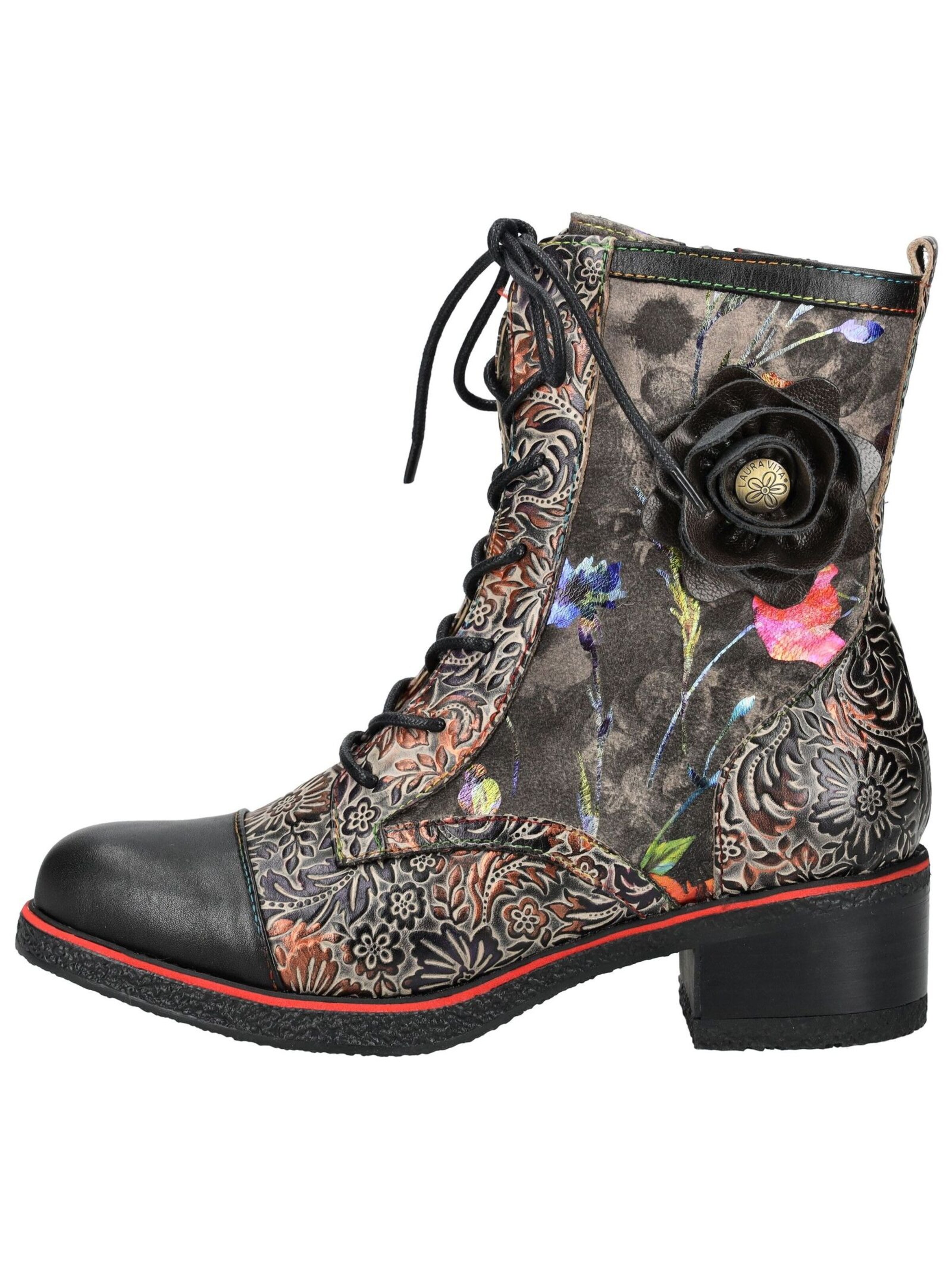 Laura Vita Schnürstiefelette in Schwarz