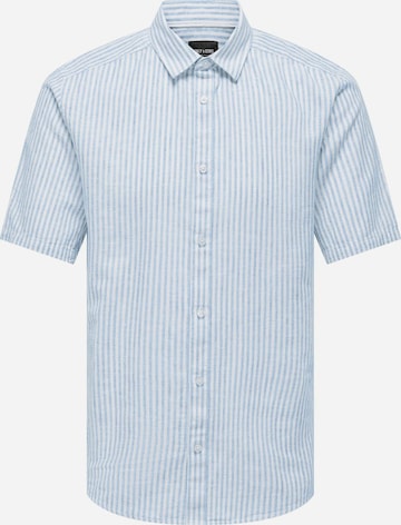 Only & Sons Slim fit Button Up Shirt in Blue: front