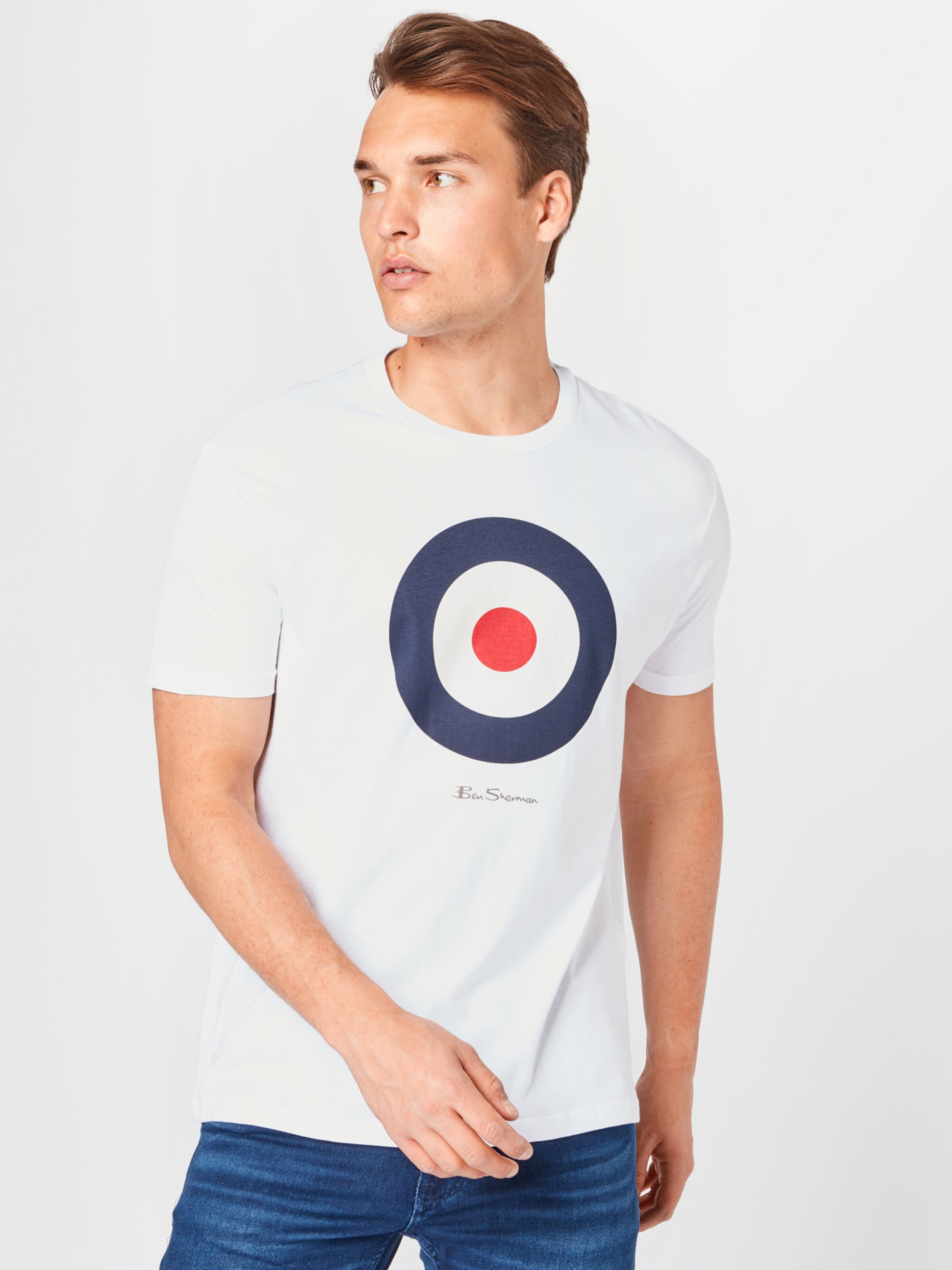 Männer Große Größen Ben Sherman T-Shirt in Weiß - BL64281 Männer Große Größen Ben Sherman T-Shirt in Weiß - BL64281