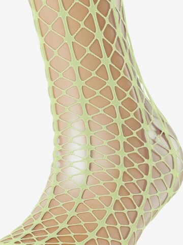 FALKE Overknee Strümpfe 'Paradise Net' in Gelb: Vorderseite