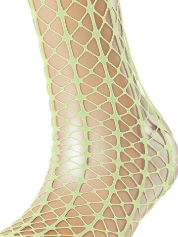 FALKE Overknee Strümpfe 'Paradise Net'‌ in Gelb: Vorderseite