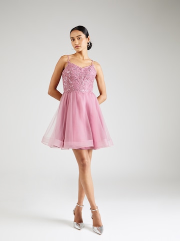 Robe de cocktail Laona en rose