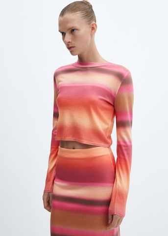 MANGO Pullover 'tyedye' i blandingsfarvet: forside