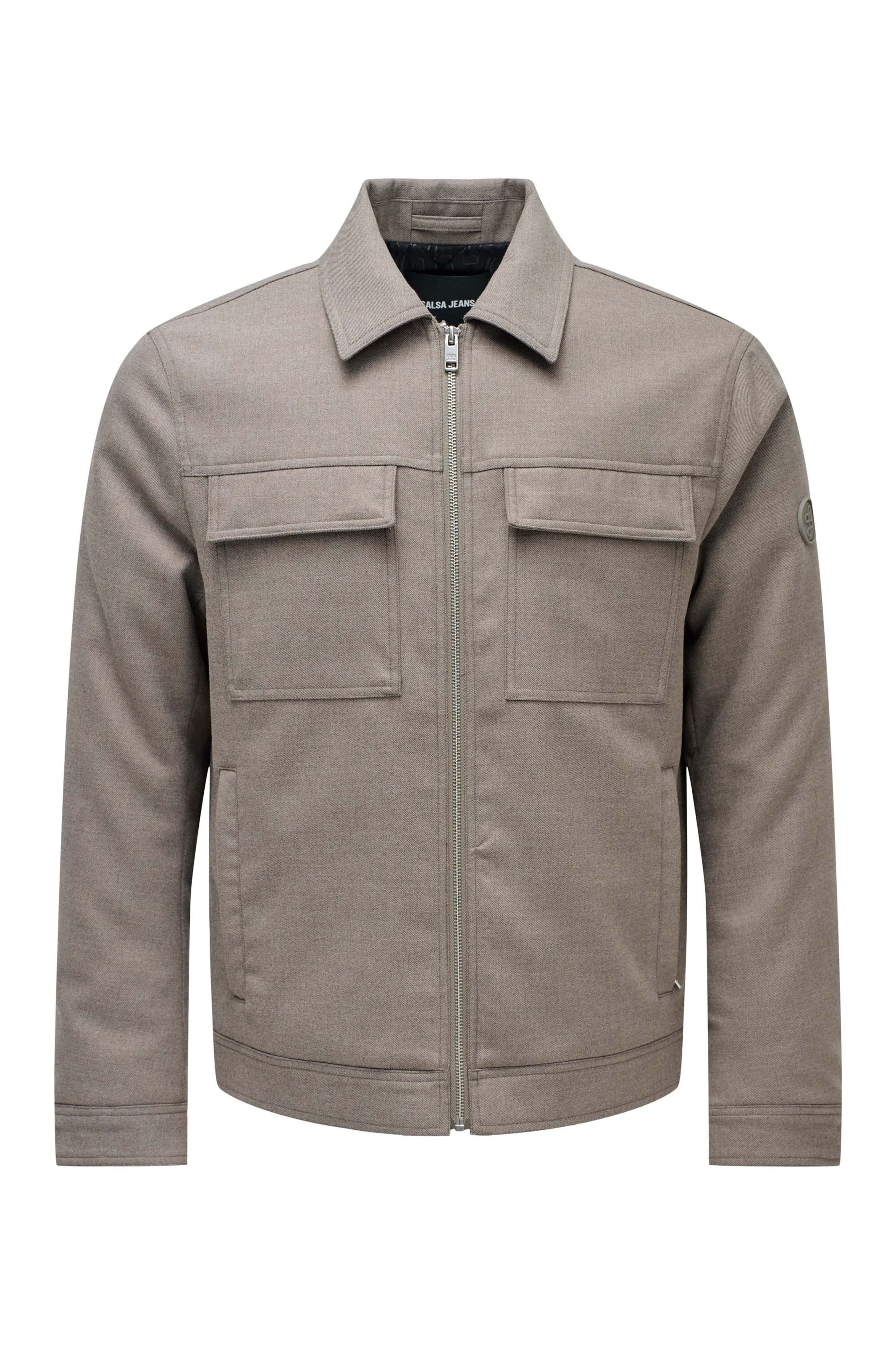 Salsa Jeans Tussenjas in Beige: voorkant