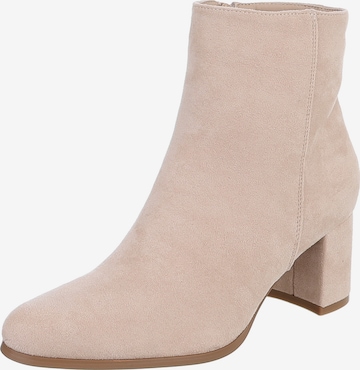 Ital-Design Stiefelette in Beige: Vorderseite
