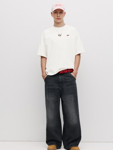 Pull&Bear Koszulka w kolorze biały: przód
