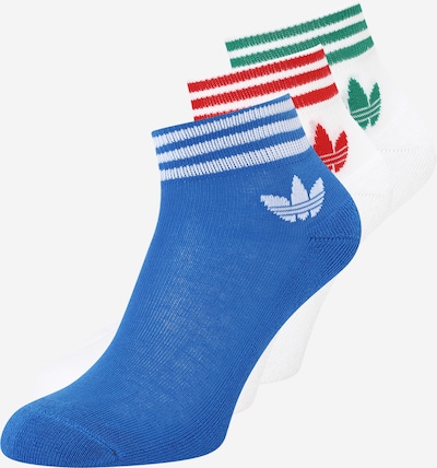 ADIDAS ORIGINALS Chaussettes 'Island Club Trefoil ' en bleu / émeraude / rouge / blanc, Vue avec produit