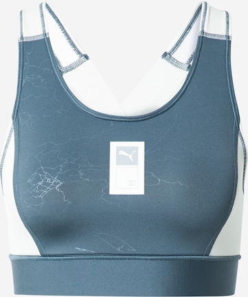 PUMA Bustier Sports-BH 'First Mile' i grøn: forside