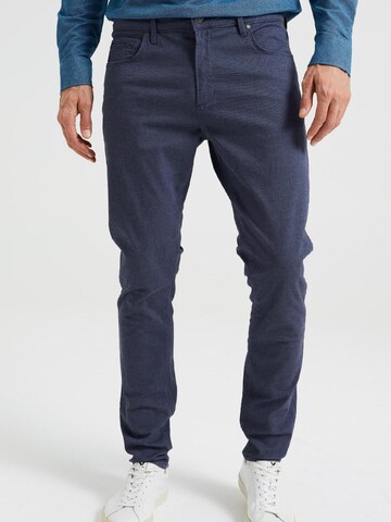 WE Fashion Slim fit Trousers in Blue: front