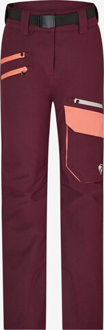 ZIENER Regular Workout Pants 'AILEEN' in Red: front