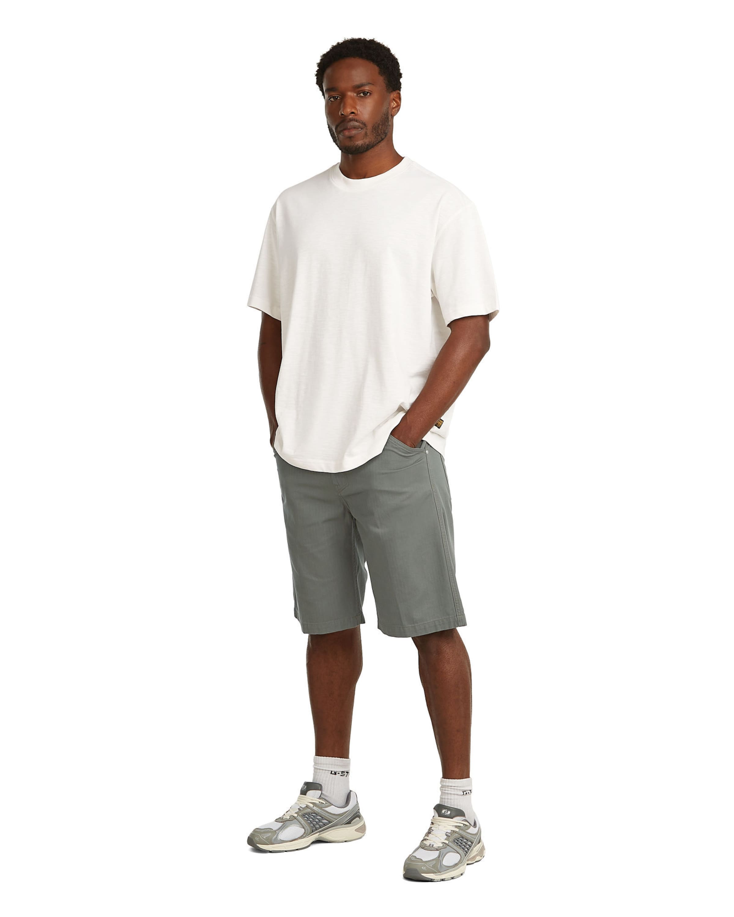 G-STAR Loosefit Broek '5-Pocket Relaxed Bermuda Short' in Groen