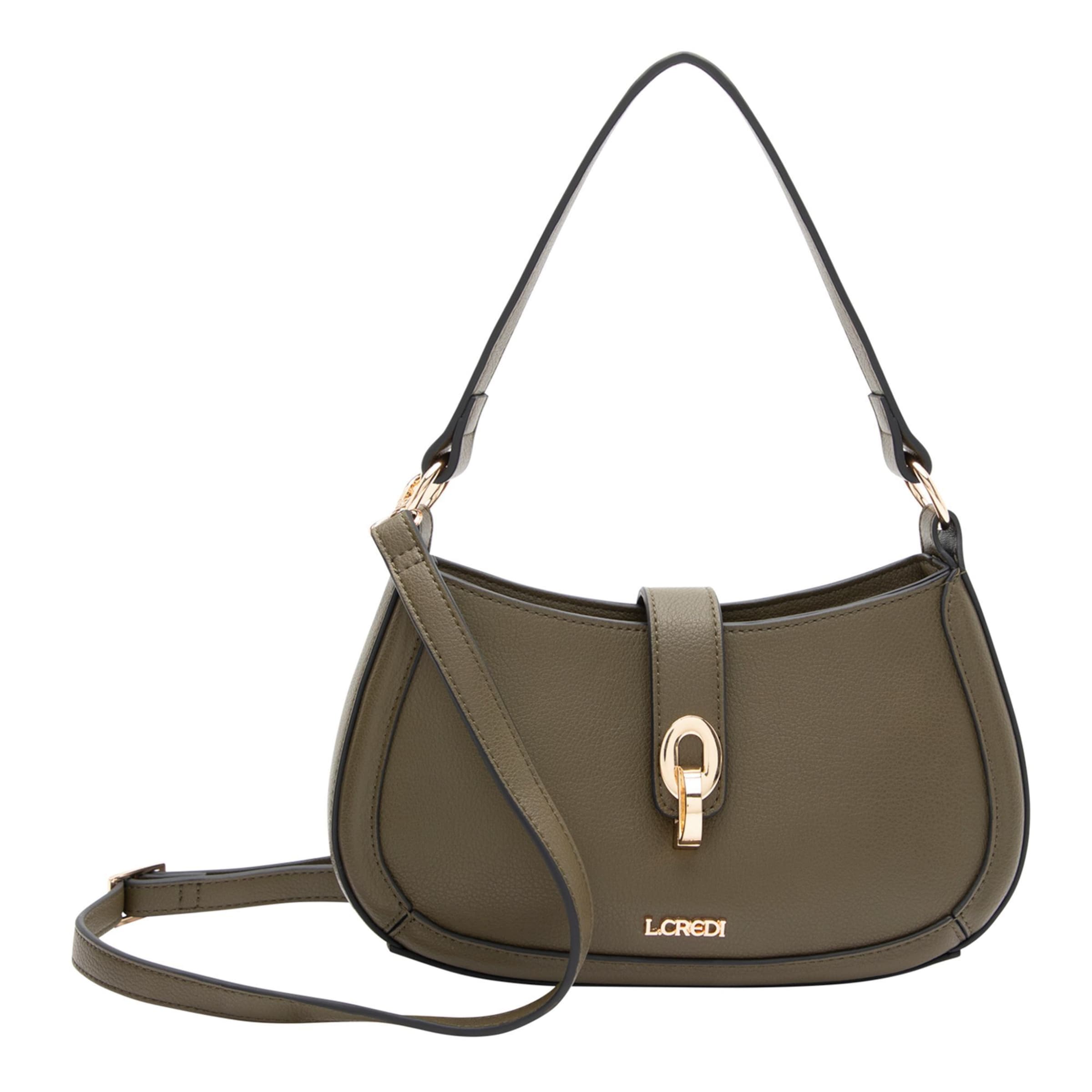 L.CREDI Shoulder bag 'Petronella' in Green: front
