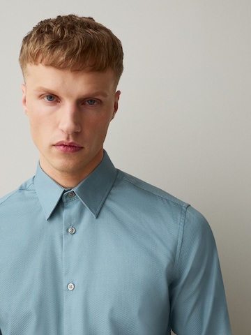 Coupe slim Chemise Next en bleu