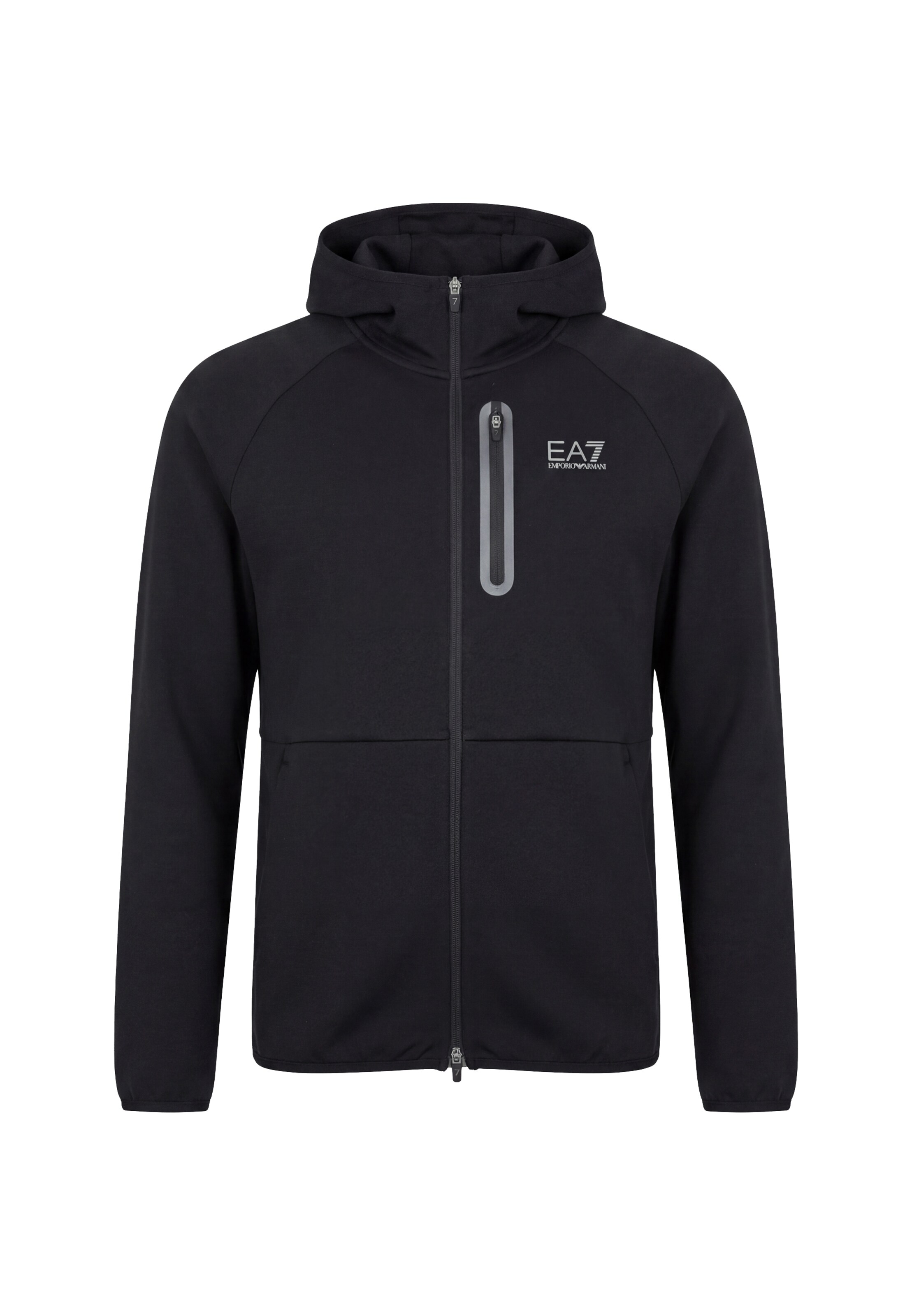 Veste de survêtement 'NATURAL VENTUS7' EA7 Emporio Armani en noir : devant