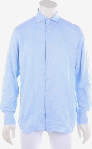 Brian & Barry Button Up Shirt in L in Blue: front