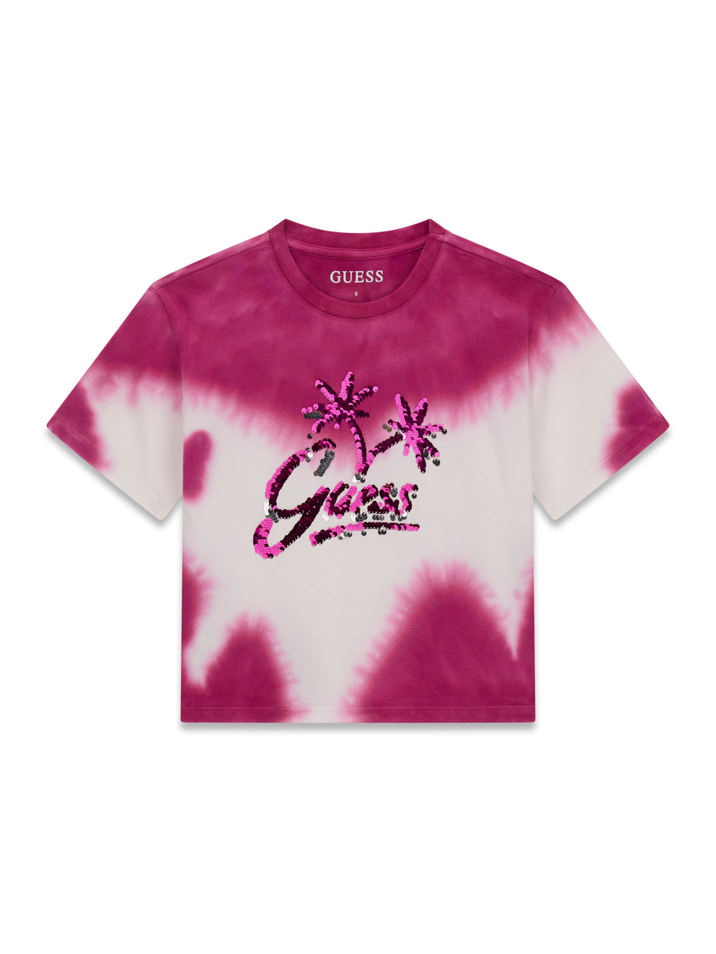 GUESS Футболка в Ярко-розовый: спереди